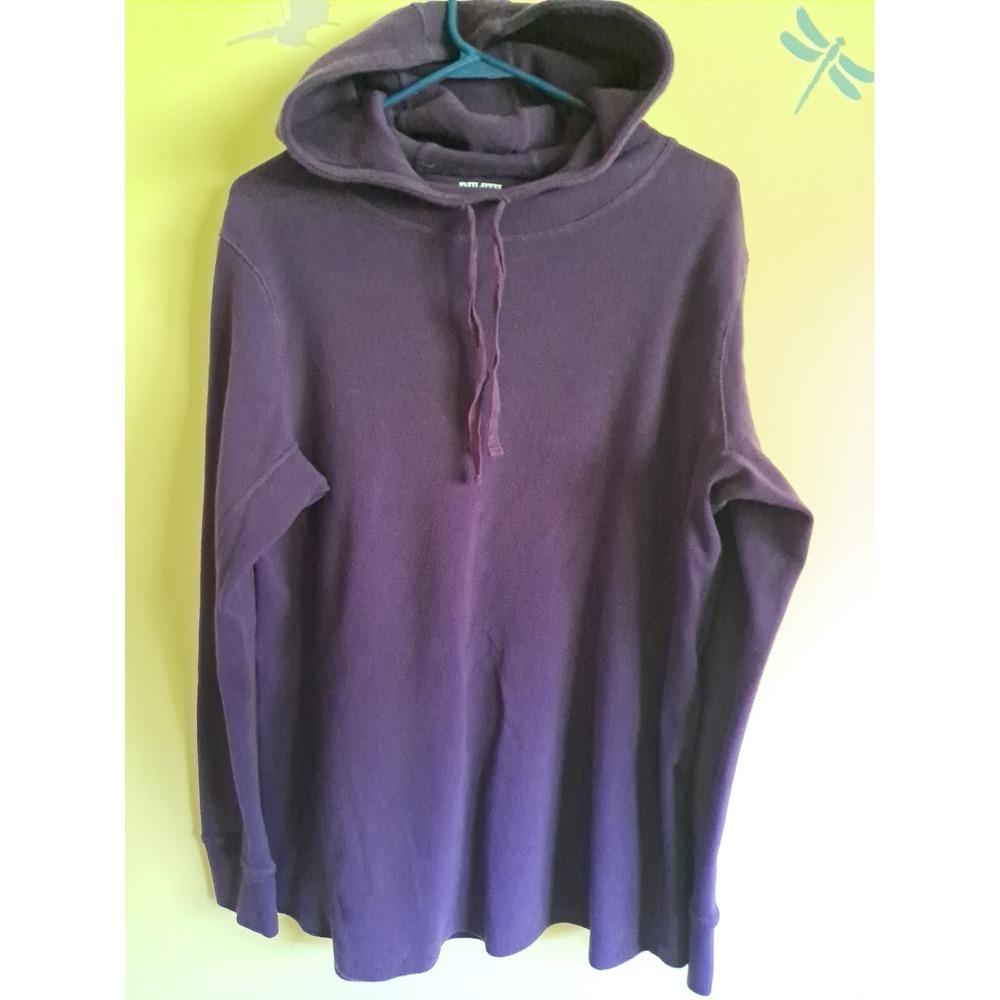 Duluth Trading Co Women's L Purple Hooded Long Sleeve Cotton Sweatshirt Pullover